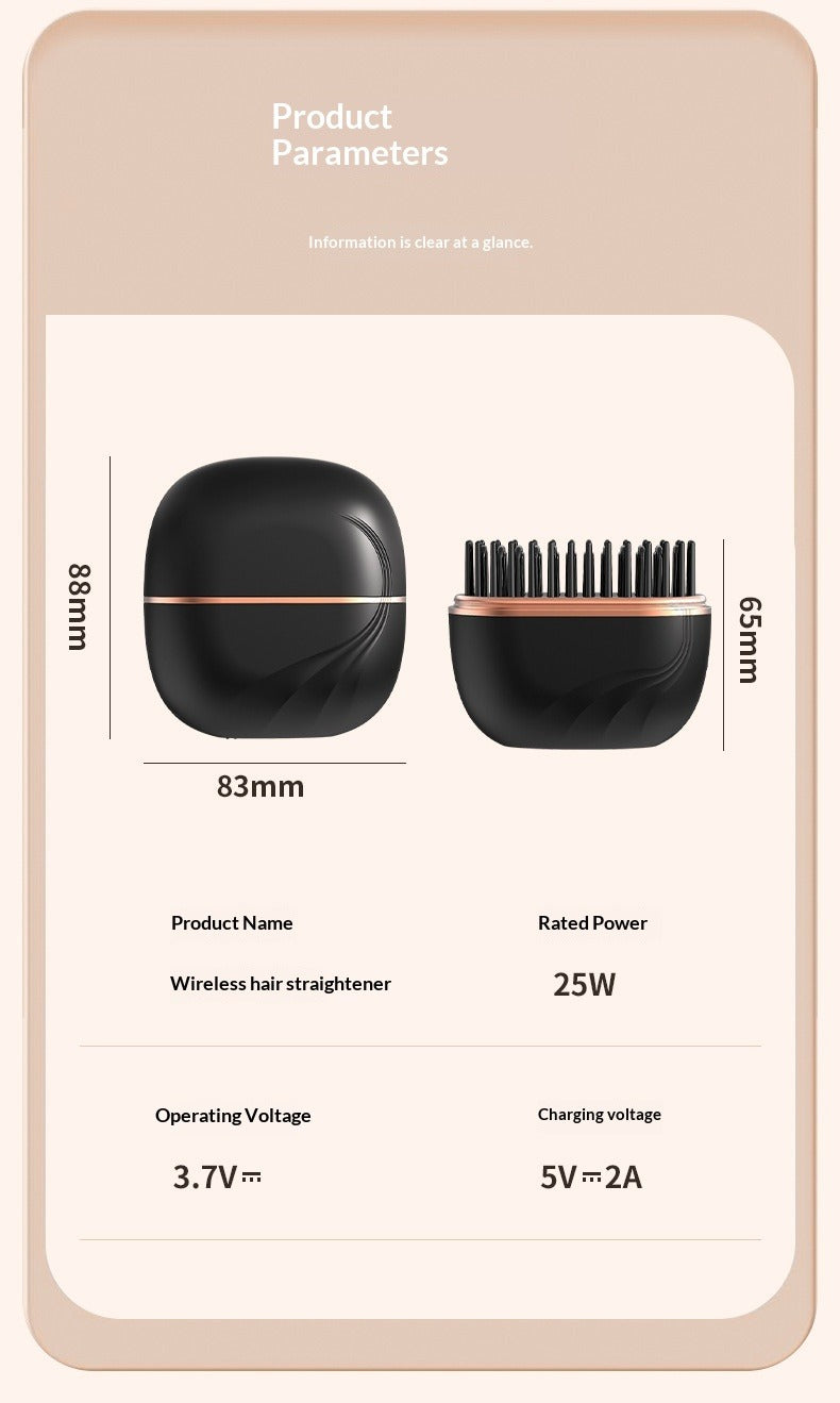 Mini Charging Hair Straightener Comb